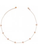 Rue Des Mille Necklace - Goldenfall - Rose Gold - Stars - GRCAT8STE