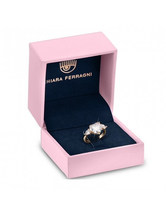 Anello Chiara Ferragni - Princess Trilogy - Zirconi Bianchi - 12 - J19AVU06012