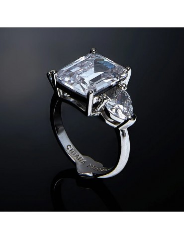 Chiara Ferragni Ring Woman - Princess Trilogy Silver with White Zircons - 14 - 0