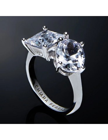 Chiara Ferragni Ring Woman - Princess Silver with White Zircons - 14 - 0