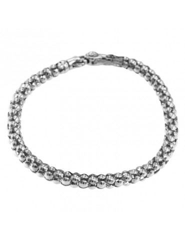Chimento - Tradition Gold Pomegranate Bracelet in 18k White Gold with Natural Diamonds 19 cm - 0
