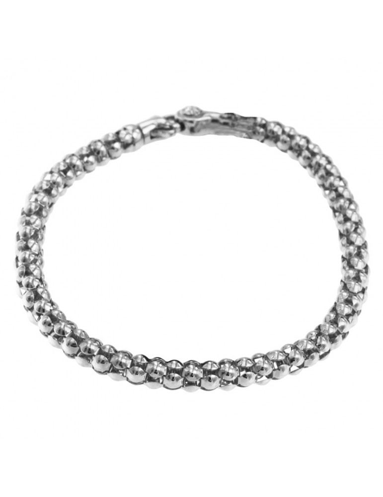 Chimento - Tradition Gold Pomegranate Bracelet in 18k White Gold with Natural Diamonds 19 cm - 0