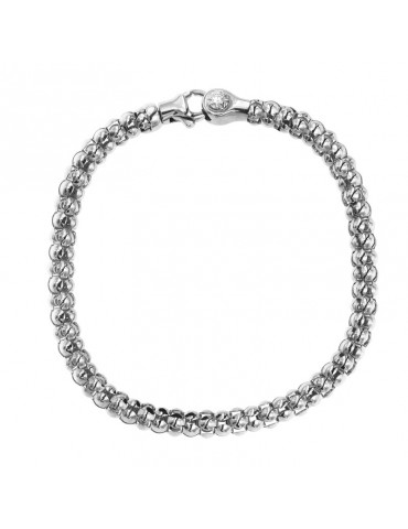Chimento - Tradition Gold Pomegranate Bracelet in 18k White Gold with Natural Diamonds 19 cm - 0 2
