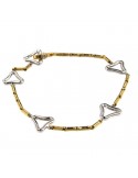 Bracciale Chimento - Accenti - Oro Giallo - Triangoli - Oro Bianco - 1B03177ZB2180