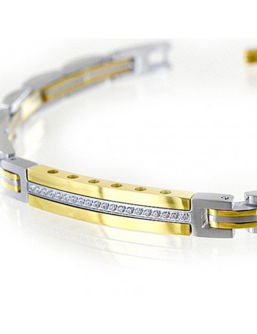 Bracciale Zancan - Hi-teck - Acciaio 316L - PVD Gold - UHB070 2