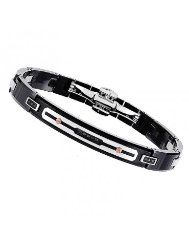 Bracciale Zancan - Hi-Teck - Maglie - Ceramica - Zirconi Neri - EHB001