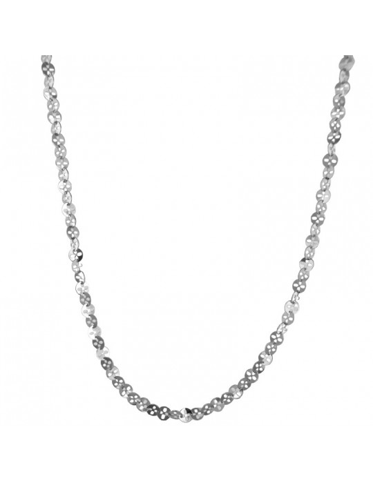Chimento Woman's Necklace - Tradition Gold Accents in 18K White Gold 50 cm - 0