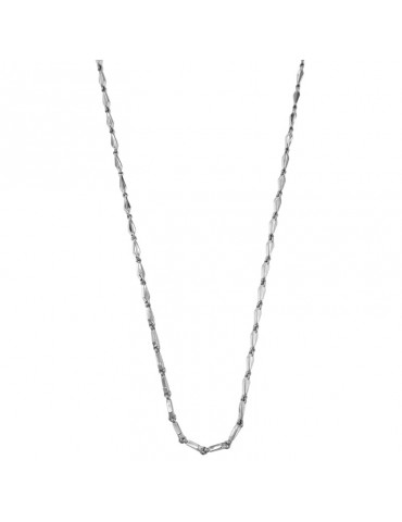 Chimento Unisex Necklace - Tradition Gold Bamboo Classic in 18K White Gold 50 cm - 0