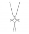 Picca Woman's Necklace - White Gold Rood with Natural Diamonds - 0