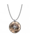 Zancan Necklace - Hi-teck - Steel - Ball Chain - Wind Rose - EHC148
