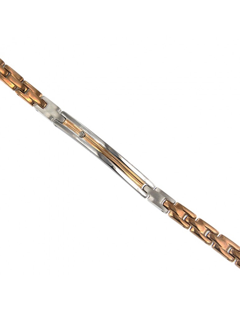 Bracciale Zancan - Hi-Teck - Acciaio 316L - Silver - Rosè - EHB217