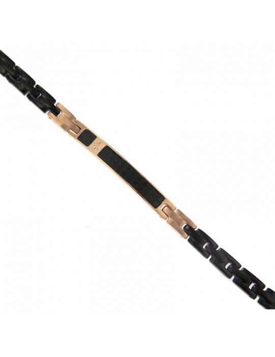 Zancan Bracelet - Hi-Teck - Steel - Black Plate-Polar Star-EHB222