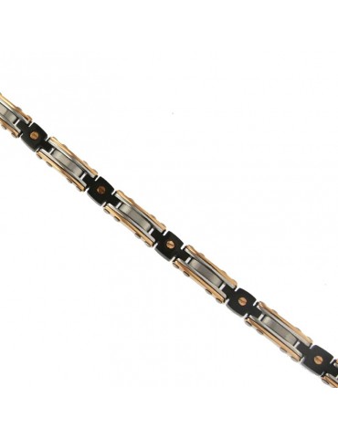 Bracciale Zancan - Hi-Teck - Acciaio - Elementi Rosè - UHB062