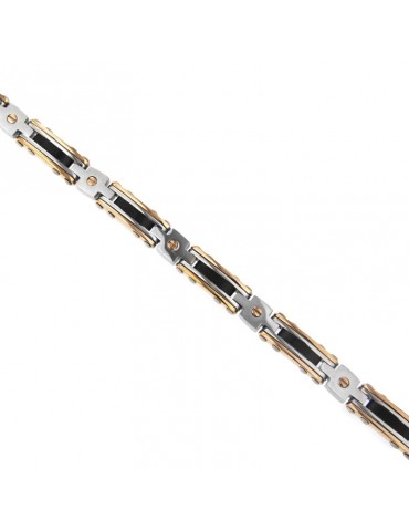 Bracciale Zancan - Hi-Teck - Acciaio 316L - PVD Rosè - Viti - UHB063