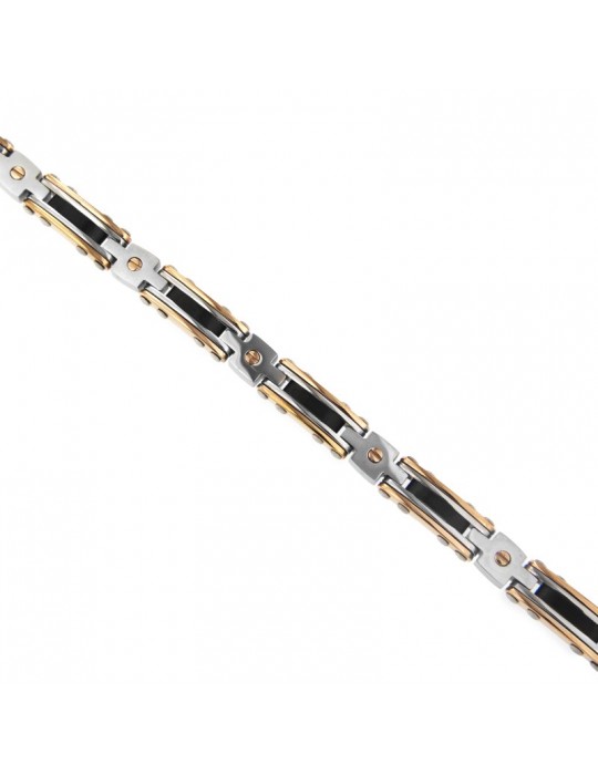 Bracciale Zancan - Hi-Teck - Acciaio 316L - PVD Rosè - Viti - UHB063