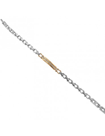Bracciale Zancan - Hi-Teck - Targa Rosè - Zirconi Bianchi - EHB250 2
