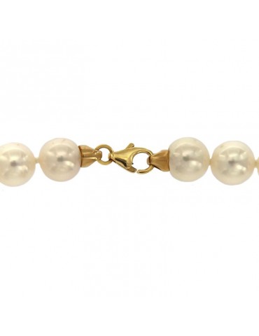 Bracciale Miluna da Donna - con Filo di Perle Freshwater 7,5 - 8 mm e Chiusura in Oro Giallo 18 carati - 0 2
