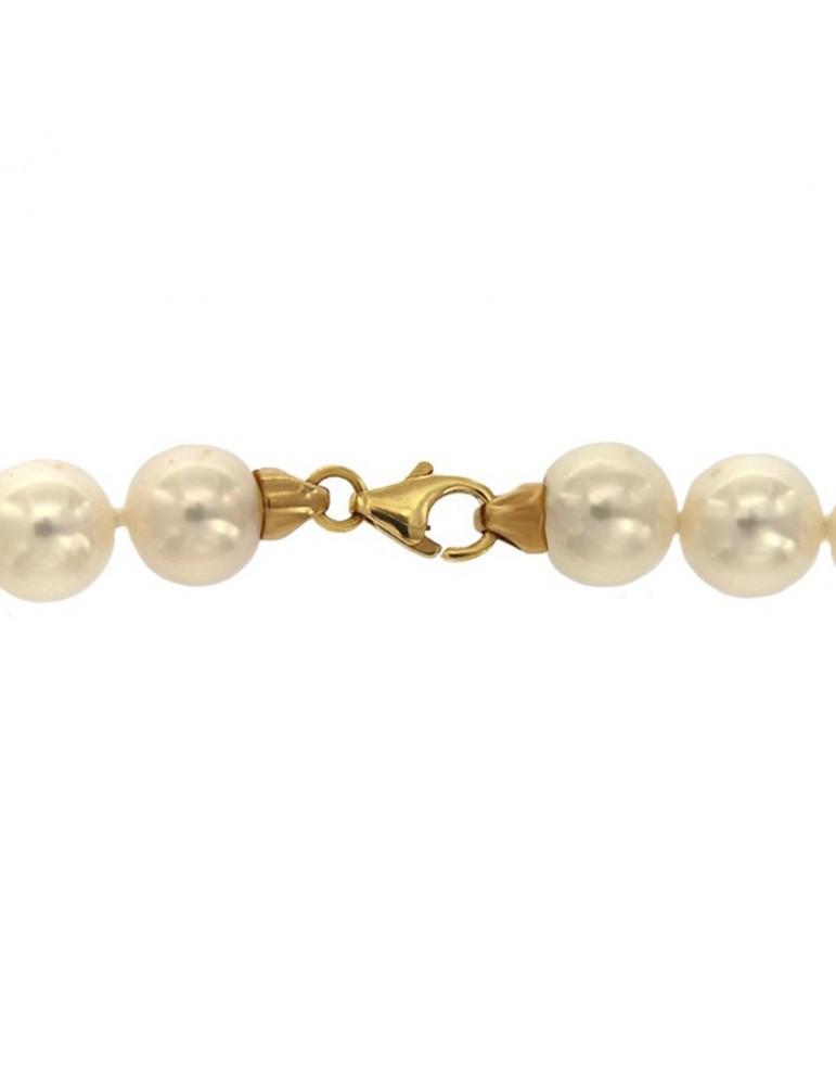Bracciale Miluna da Donna - con Filo di Perle Freshwater 7,5 - 8 mm e Chiusura in Oro Giallo 18 carati - 0