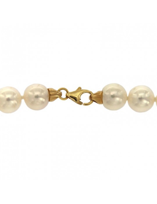 Bracciale Miluna da Donna - con Filo di Perle Freshwater 7,5 - 8 mm e Chiusura in Oro Giallo 18 carati - 0