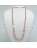 Collana Miluna da Donna - Terra e Mare Lunga con Agglomerato Rosa e Perla Freshwater 9,5 - 10 mm - 0