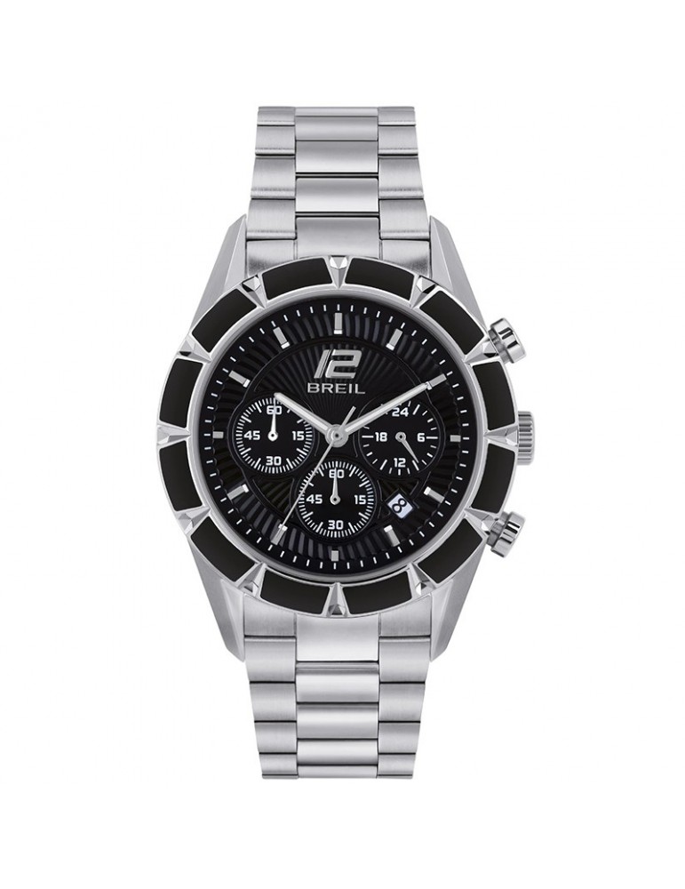 Breil Watch - Bow Shot - Chronograph - Silver - 43mm - Black - TW1980