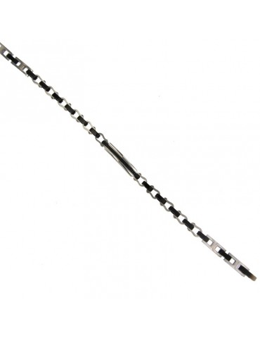 Bracciale Zancan - Hi-Teck - Maglie Forate - Spinelli Neri - EHB251 2