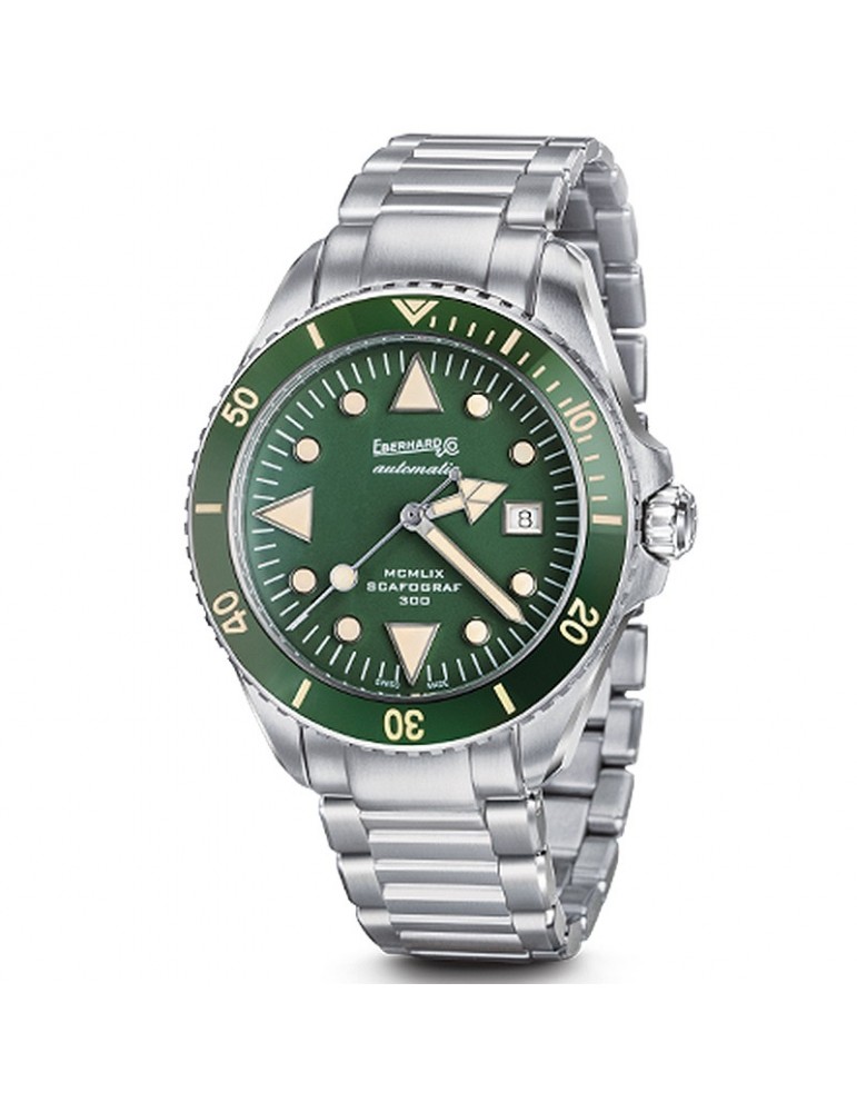 Eberhard Men's Watch - Scafograf 300 MCMLIX Mechanical Automatic 43 mm Green - 0