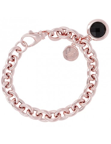 Bronzallure Bracelet - Felicia - Rolò Chain - Onyx Black -WSBZ00027B