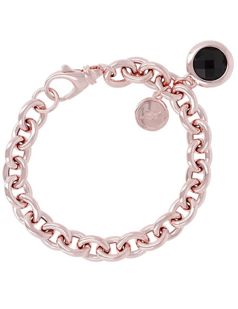 Bronzallure Bracelet - Felicia - Rolò Chain - Onyx Black -WSBZ00027B