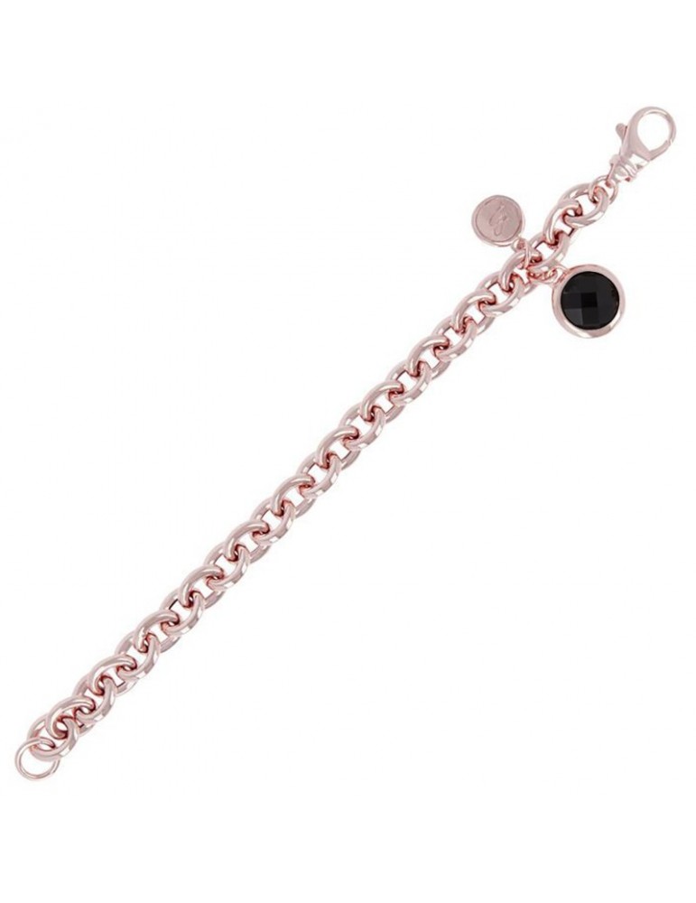 Bronzallure Bracelet - Felicia - Rolò Chain - Onyx Black -WSBZ00027B