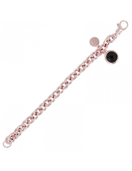 Bronzallure Bracelet - Felicia - Rolò Chain - Onyx Black -WSBZ00027B