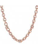 Bronzallure Necklace - Very High - Rolò Chain-Cubic Zirconia-WSBZ00520R