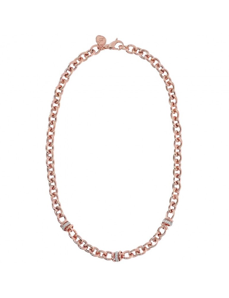 Bronzallure Necklace - Very High - Rolò Chain-Cubic Zirconia-WSBZ00520R