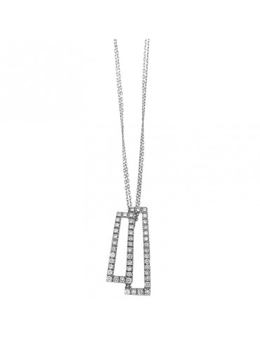 Collana Picca Donna - in Oro Bianco con Diamanti Naturali - 0