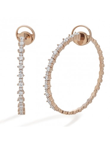 Buonocore Earrings - Spring Circle in 18K Rose Gold with Natural Diamonds 1.70 ct - 0
