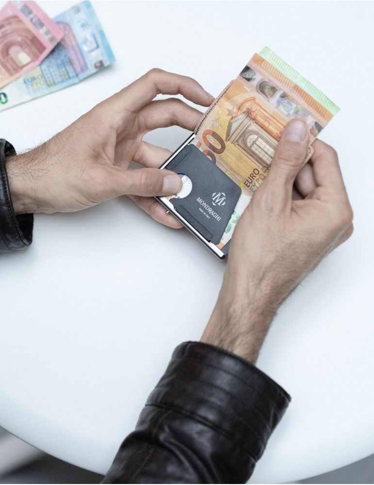 Portafoglio Mondraghi Uomo Saffiano in Pelle Rosa