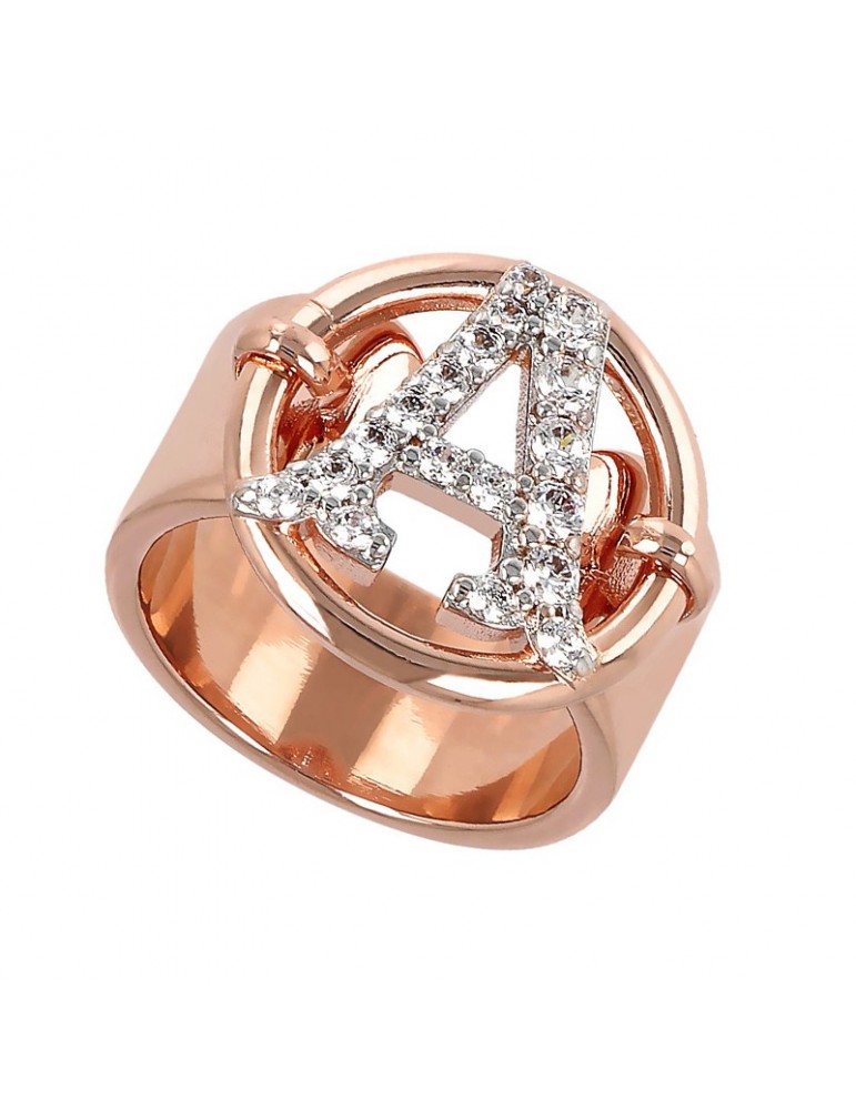 Ring for Women - My Bronzallure - Letter A-Cubic Zirconia-WSBZ01976.A