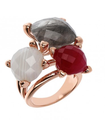 Anello Bronzallure - Felicia - Pietre Colorate -Misura 16 -WSBZ01831GQ