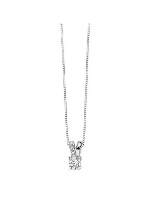 Collana Miluna - Premium Diamonds - Oro Bianco 18 - Diamanti - CLD4511