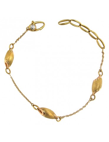 Chimento Bracelet - Tradition Gold in 18K Yellow Gold with Satin Spirals - 0 2