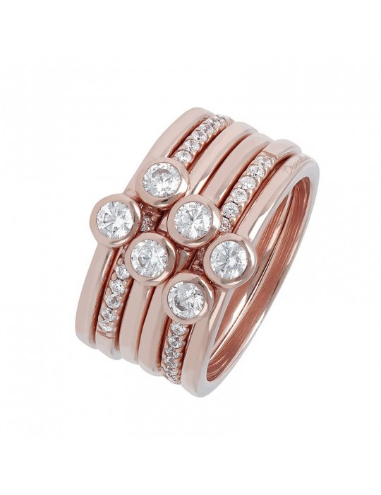 Set di Anelli Bronzallure - Purezza - Zirconi - Misura 16 -WSBZ00764WR