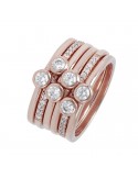 Bronzallure Ring Set - Purity - Zircons - Size 16 -WSBZ00764WR