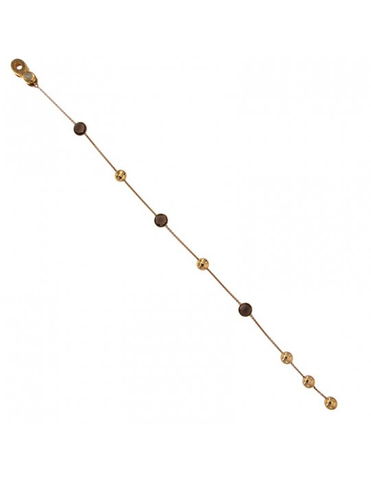 Chimento Bracelet - Seals in 18K Rose Gold with Smoke Quartz 21.5 cm - 0