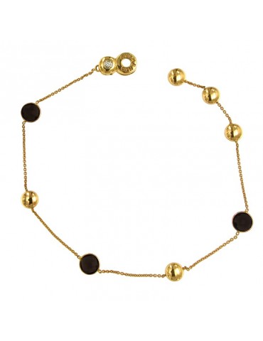 Bracciale Chimento - Sigilli - Oro Giallo - Onice Nero 21,5 cm - 1B01149ZB1215