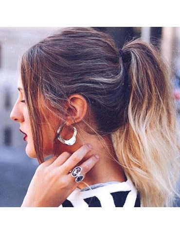 Earrings Uno de 50 - Natural Soul - Swagy-Asymmetrical-PEN0507MTL0000U 2