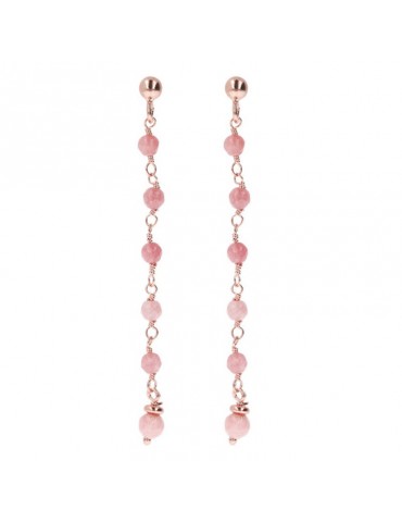 Bronzallure Earrings - Variegata - Pendants - Rose Quartz - WSBZ01263.PQ