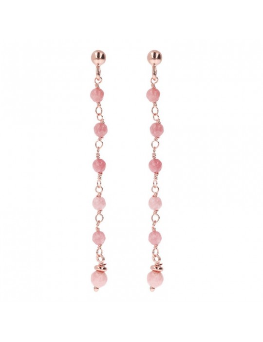 Bronzallure Earrings - Variegata - Pendants - Rose Quartz - WSBZ01263.PQ