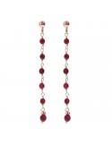 Bronzallure Earrings - Variegated - Pendants-Red Agate-WSBZ01263.WAG