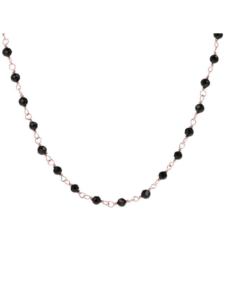 Bronzallure Necklace - Variegated - Rosary - Black Spinels-WSBZ01257BSSH