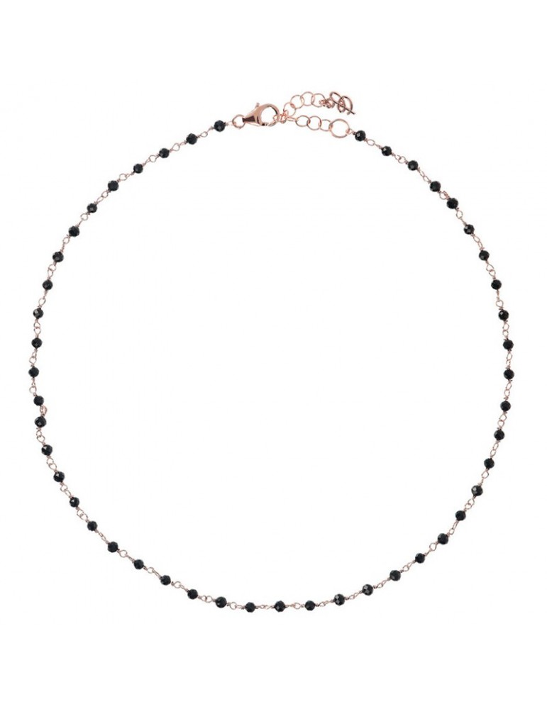 Collana Bronzallure - Variegata - Rosario -Spinelli Neri-WSBZ01257BSSH